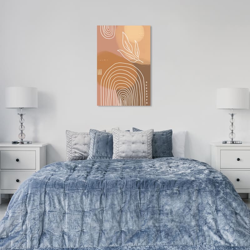 Wynwood Studio Canvas Abstract Feeling Sunny Brown and Light Brown Modern & Contemporary Wall Art Canvas Print - 36 x 24