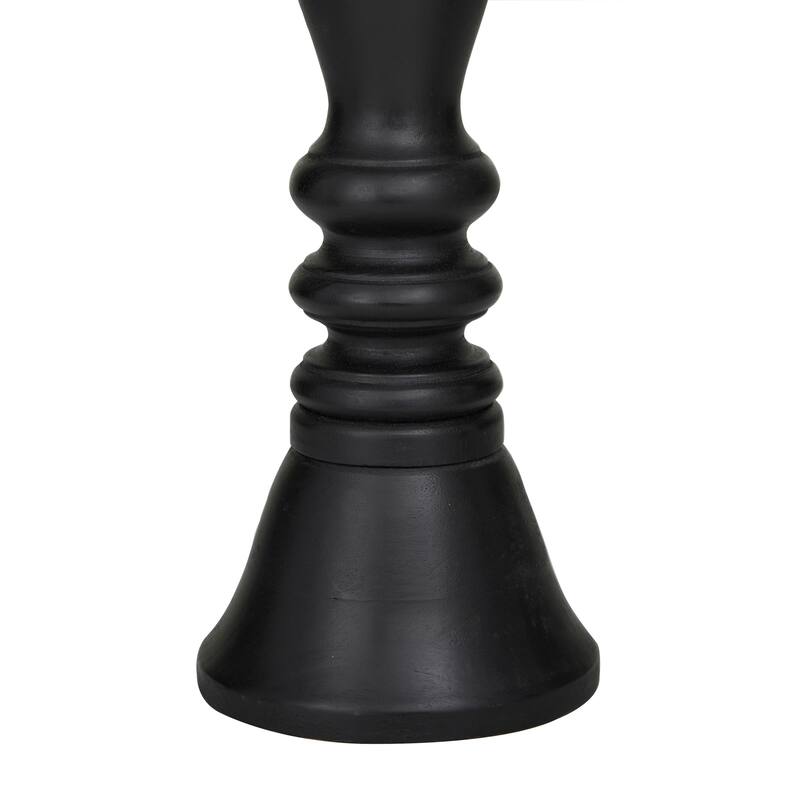 Brown, Light Brown, Gray or Black Wood Traditional Candle Holder (Set of 3) - S/3 18, 15, 12"H