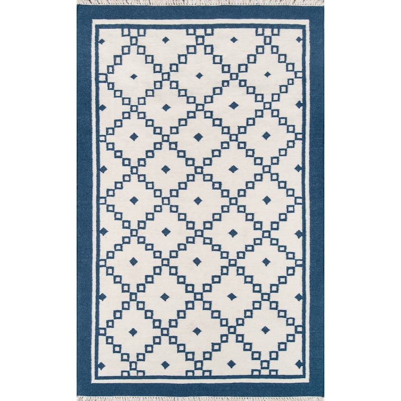 Erin Gates by Momeni Thompson Langley Hand Woven Wool Area Rug - 7'6" X 9'6" - Navy