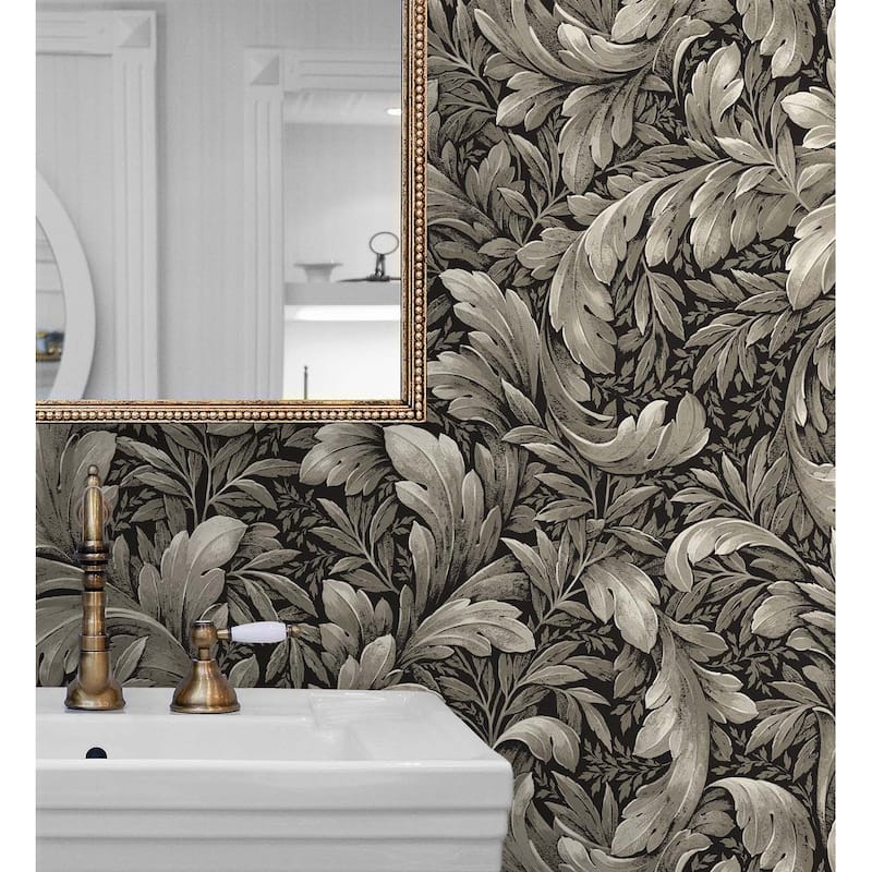 NextWall Acanthus Trail Peel and Stick Wallpaper