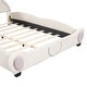 preview thumbnail 9 of 9, Queen Upholstered Platform Bed w/ Bear-shaped Headboard & Pocket,Beige