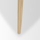 preview thumbnail 11 of 10, Mercana Haggen Light Brown Oak Wood w/ Cream Fabric Accent Chair - 27.6L x 26.8W x 28.4H