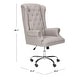 preview thumbnail 9 of 7, SAFAVIEH Ian Linen Chrome Leg Swivel Office Chair - 24.2" x 27.2" x 46.1"