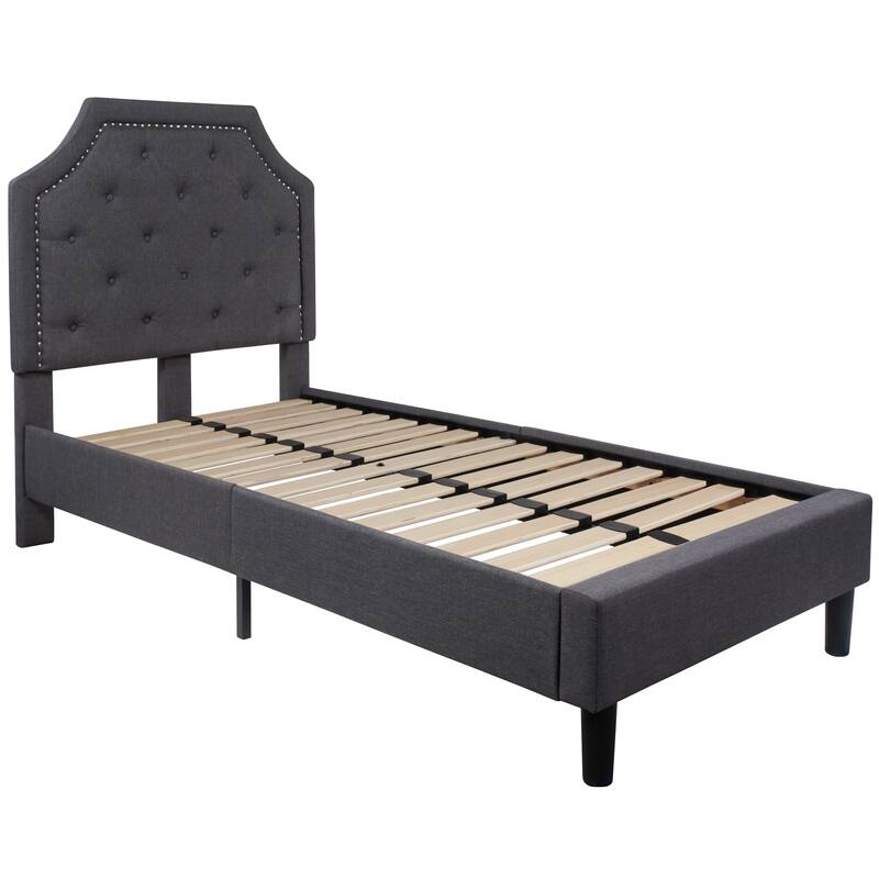 Arched Tufted Upholstered Platform Bed
