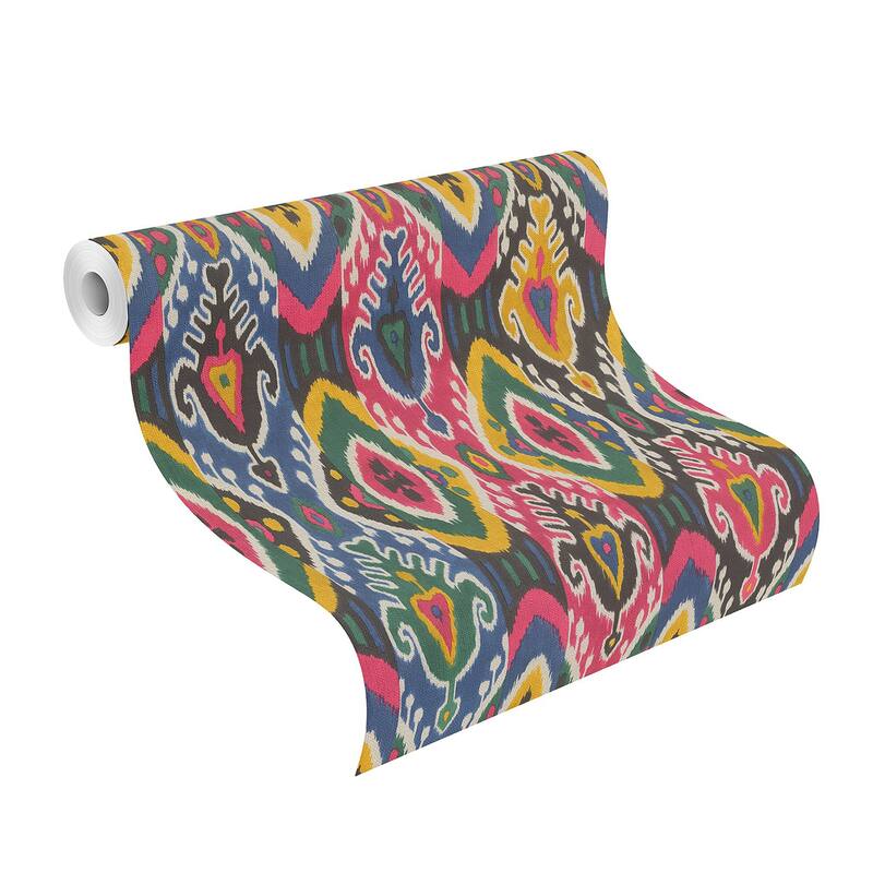 Rasch Villon Multicolor Ikat Wallpaper