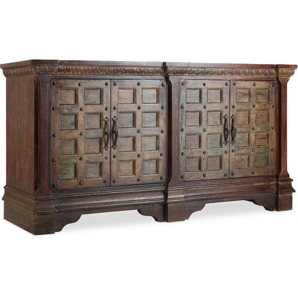 Hooker Furniture 5516-55476-DKW 72" Wide Acacia Wood Media Cabinet - Dark Wood Wash