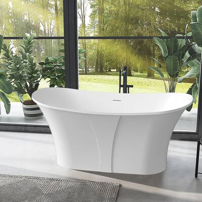 GIVINGTREE 67" Acrylic Freestanding Bathtub Soaking Bathtub