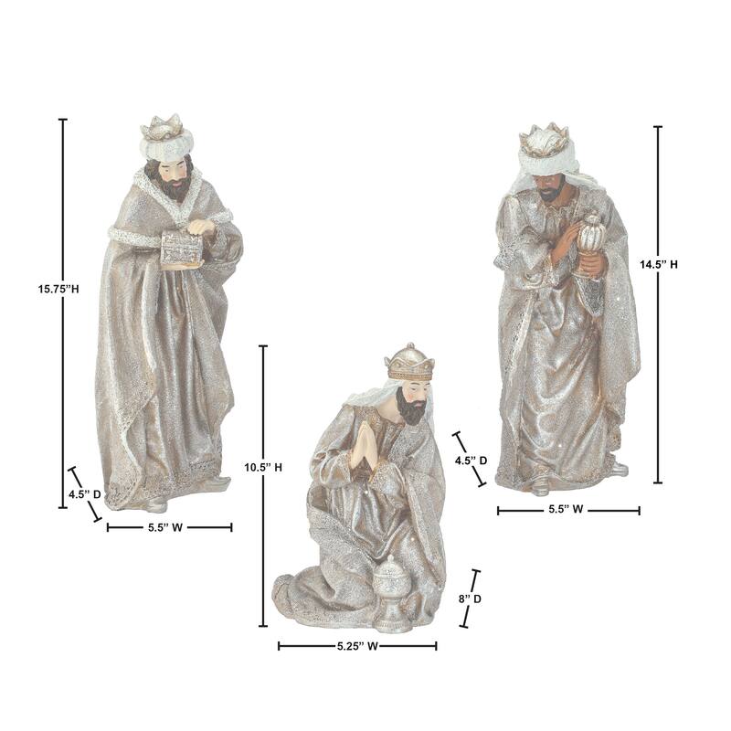 11-16" Resin Renaissance Three Kings Set of 3