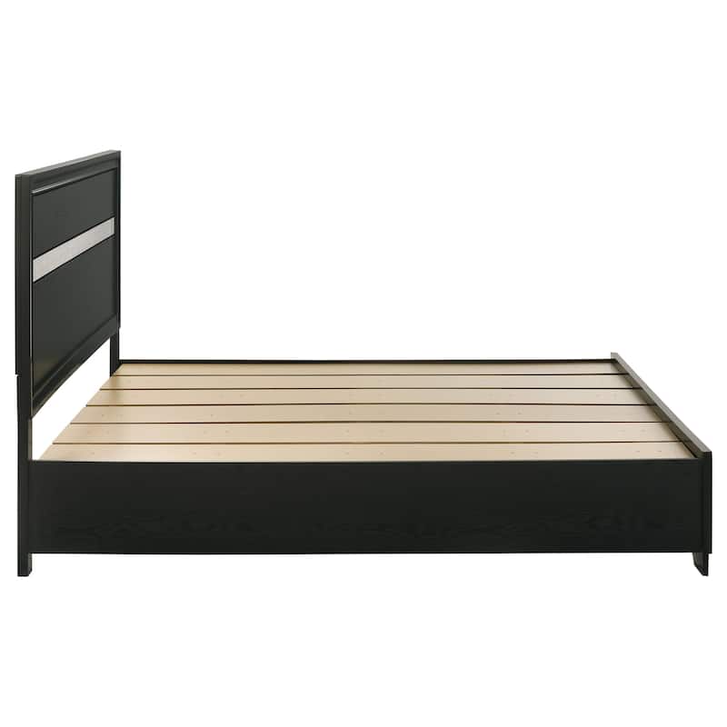 Miranda Contemporary Wood Storage Panel Bed