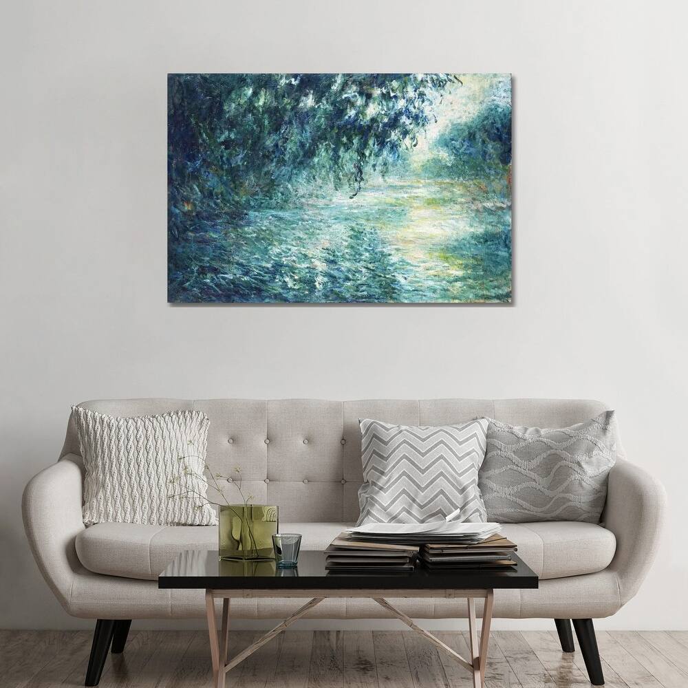 iCanvas "Morning on the Seine, near Giverny" by Claude Monet Canvas Print