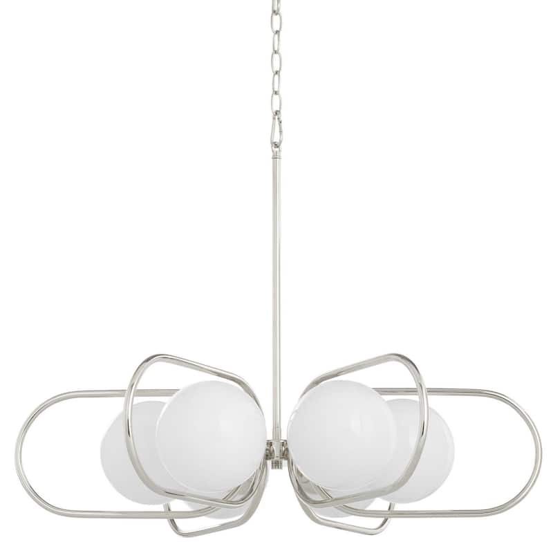Quorum International 6137-6 Belmont 6 Light 30" Wide Chandelier - Polished Nickel