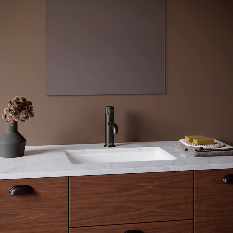 Karran Tryst KBF460 Single-Handle Single Hole Basin Bathroom Faucet with Matching Pop-up Drain