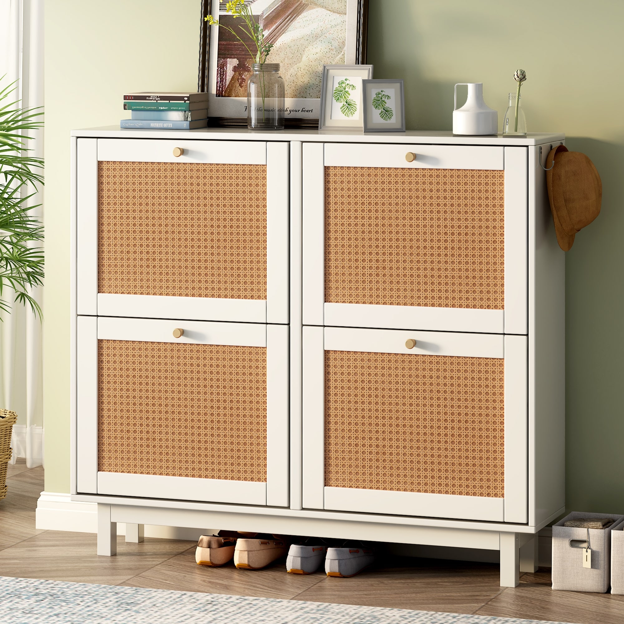 https://ak1.ostkcdn.com/images/products/is/images/direct/61b5155f1ba7d161344a79b10edf534cef0a8dc4/Boho-White-2-Tier-Entryway-Shoe-Cabinet-with-4-Flip-Drawers.jpg