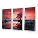 preview thumbnail 12 of 11, Designart "Silent Raspberry Tree Reverie Landscape I" Tree Framed Art Set of 3 - Modern Pink Wall Art Set 3 Pieces