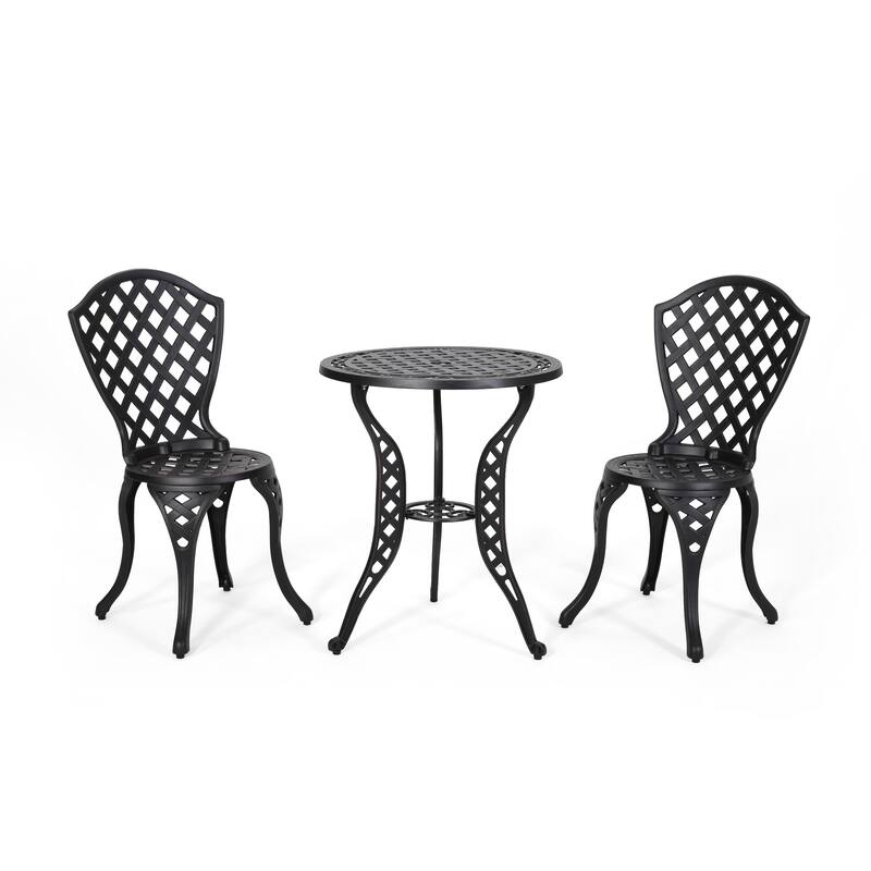 La Sola Outdoor 3-piece Cast Aluminum Bistro Set by Christopher Knight Home
