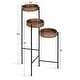 preview thumbnail 75 of 86, Kate and Laurel Finn Metal 3-tier Modern Plant Stand - 16x21x30