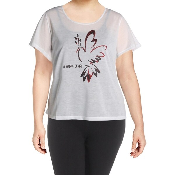 Taffy Womens Plus Pullover Top Fitness Yoga
