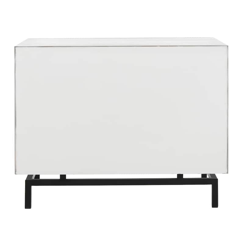 SAFAVIEH Shirleyann Dark Brown/ Black Storage Cabinet - 27.5" x 17.6" x 21.6" - 28Wx18Dx22H