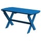 preview thumbnail 15 of 14, Poly Folding Oval Coffee Table Blue