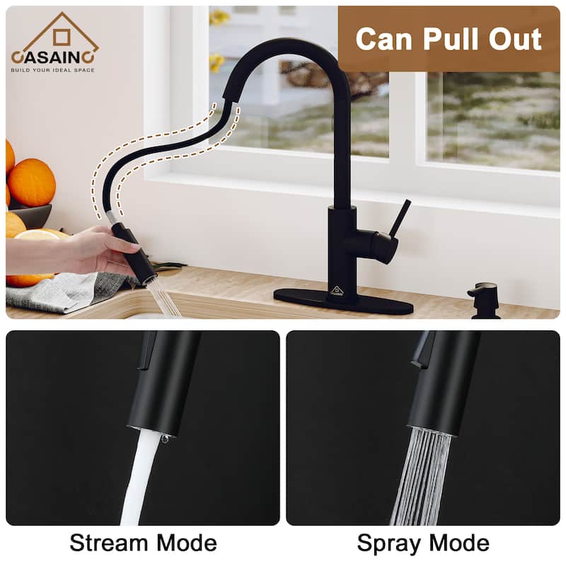 Pull Down Sprayer Kitchen Faucet with Infrared Sensor