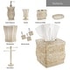 preview thumbnail 4 of 2, Creative Scents Victoria Syle Beige Bathroom Trash Can - off-white