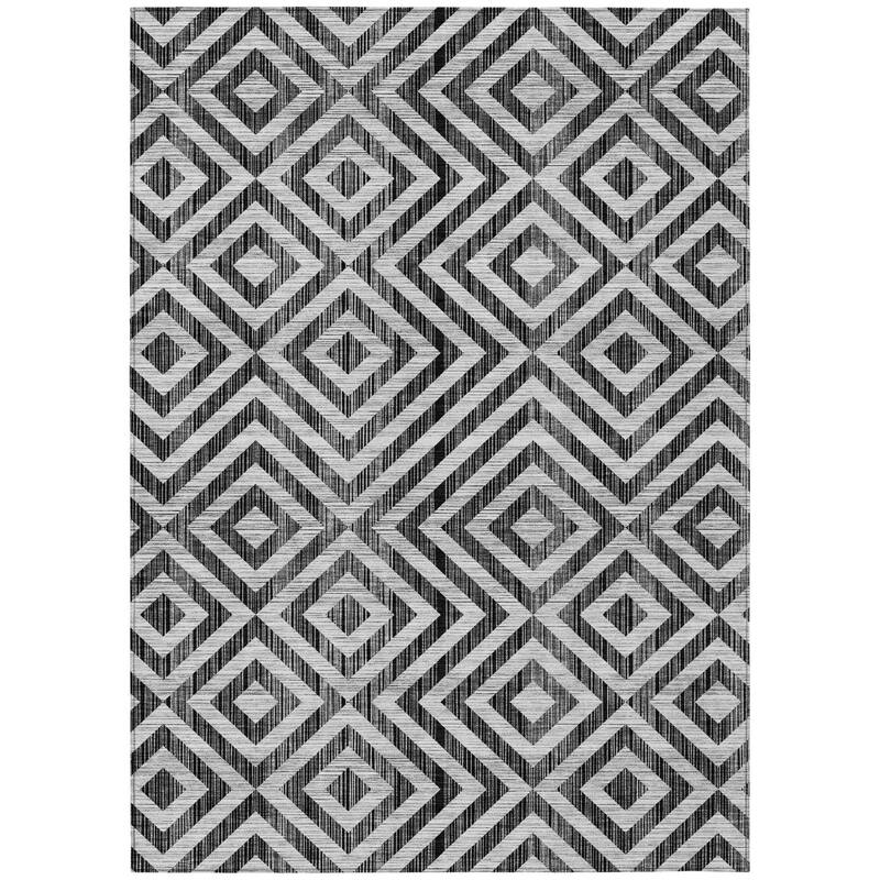HomeRoots Geometric Transitional Rectangle Outdoor Rug