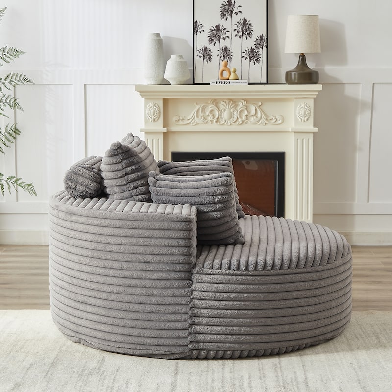 GDFStudio - Emberwood Corduroy Single Sofa Cloud Recliner