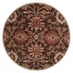 preview thumbnail 52 of 122, Patchway Handmade Classic Floral Wool Area Rug 4' Round - Chocolate - Round