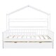 preview thumbnail 6 of 10, Full Pine House Bed with Roof, Drawers, and Shelf
