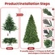 preview thumbnail 14 of 14, Premium PE & PVC Artificial Christmas Tree with Hinged, Metal Stand