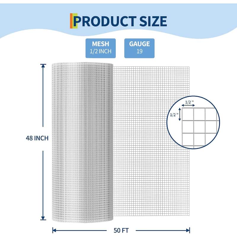 Galvanized Wire Fencing, for Bird Gopher Rabbit Snake