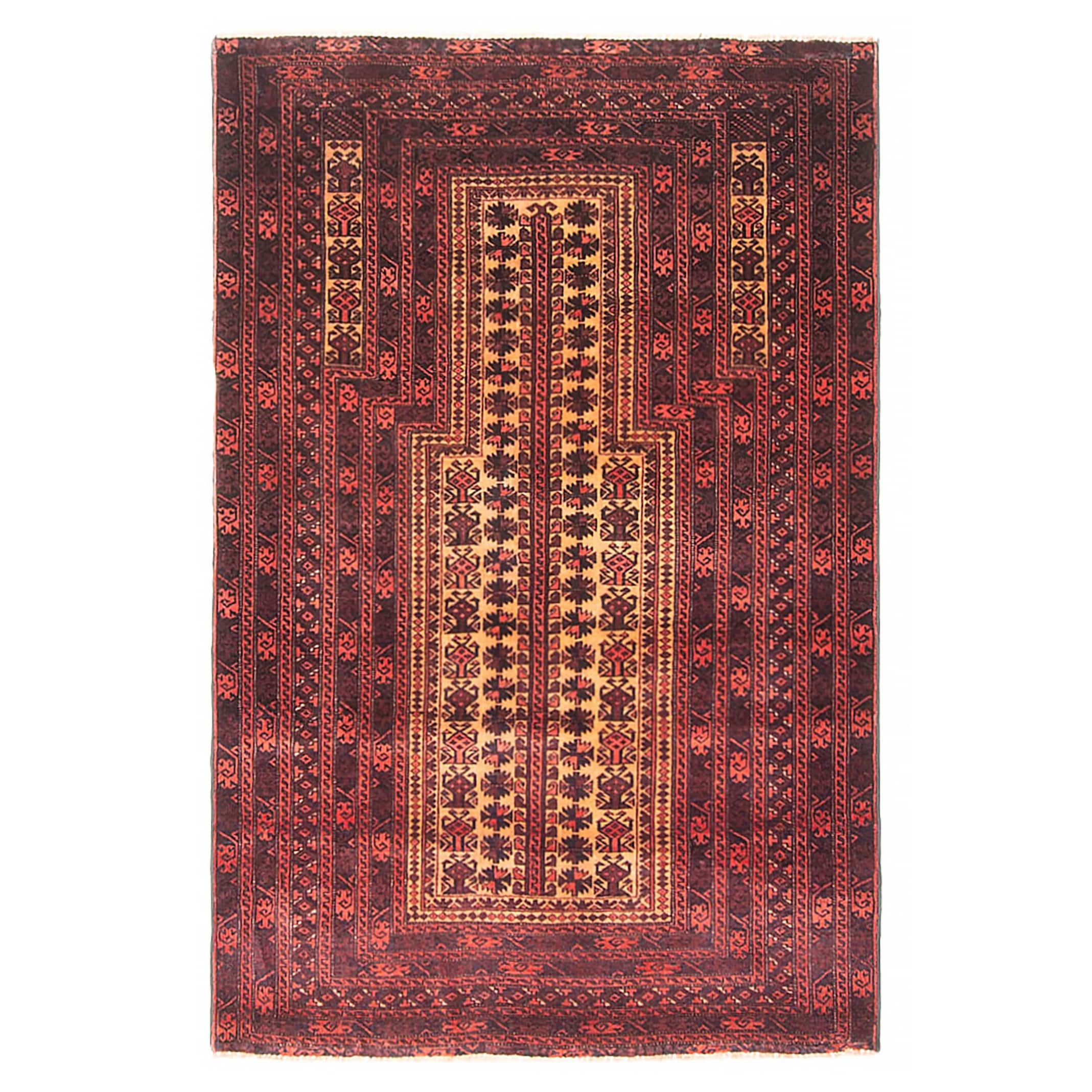 Teimani Beige Rug 2'11" x 4'4" - 2'11 x 4'4