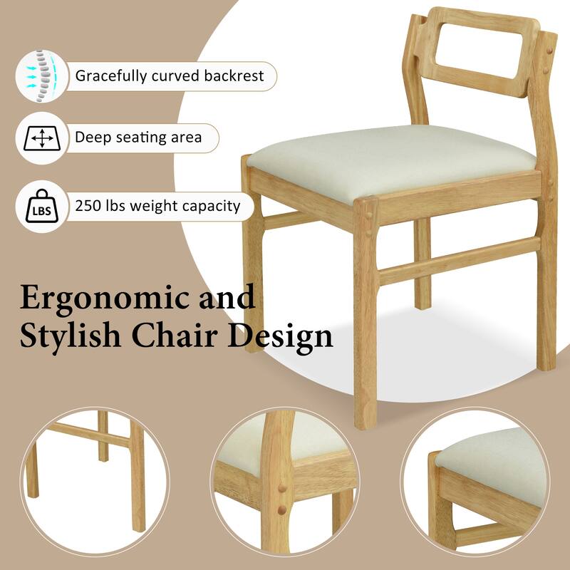 Drop-Leaf Dining Set with Extendable Table & 4 Ladder Back Chair