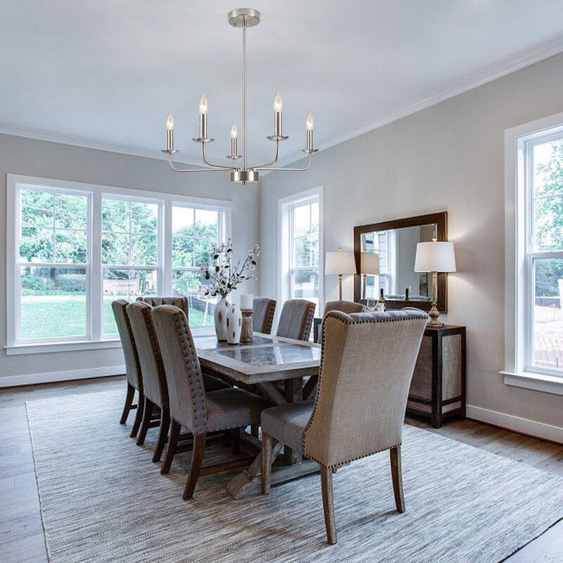5-Light 24.04 in. Classic Chandelier for Kitchen Living Room