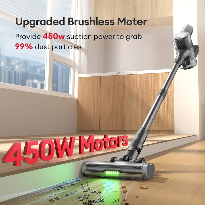 Cordless Vacuum Cleaner Stick Vacuum with LED Display Screen
