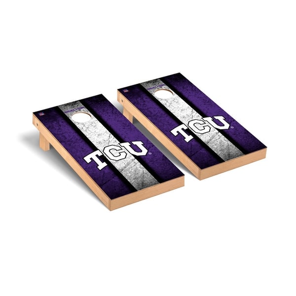 slide 2 of 5, Texas Christian University TCU Horned Frogs Vintage Cornhole Board Set