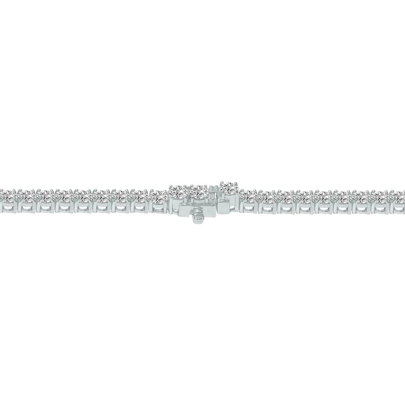 Marquee 20 Carat TW Straight Line Lab Grown Diamond Necklace in 14K White Gold