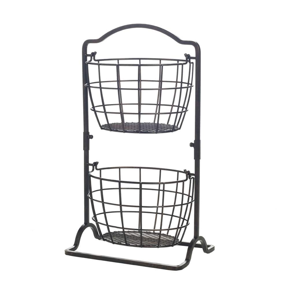 Mikasa Harbor 2-Tier Hanging Basket, Black