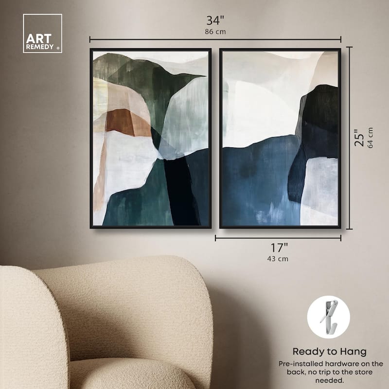 Deliberately Lucky Canvas Set of 2 by Art Remedy
