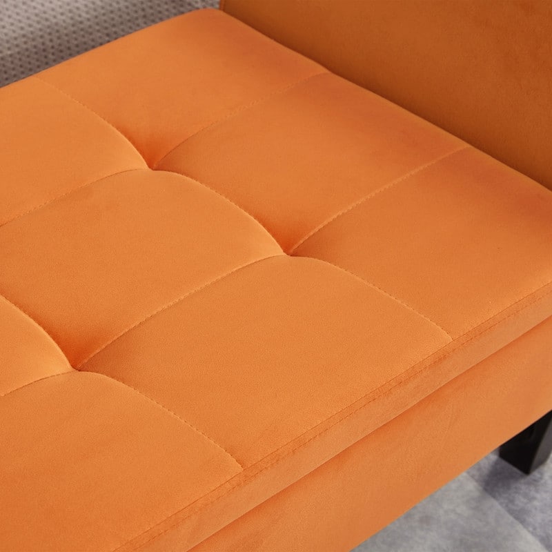 Modern Velvet Storage Accent Bench-51.5" x 18.3" x 22"
