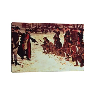 iCanvas "Baron von Steuben drilling American recruits at Valley Forge in 1778, 1911" by Edwin Austin Abbey Canvas Print