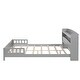 preview thumbnail 78 of 77, Pine Wood Platform Bed Low-Profile Bed Frame with Storage Headboard, Motion Sensor LED Light, Movable Guardrail, Slats Support