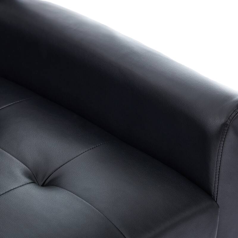Modern Tufted Wingback Accent Chair Linen/Faux Leather/Velvet Armchair