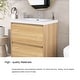 preview thumbnail 33 of 85, Floating Bathroom Vanity with Integrated Resin Top