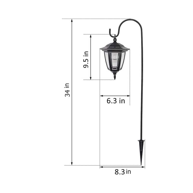 34 Inch Hanging Solar Lights Outdoor Waterproof