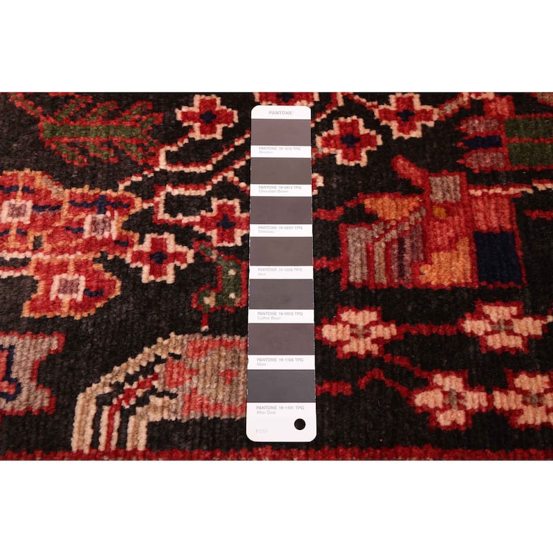 ECARPETGALLERY Hand-knotted Anadol Black, Red Wool Rug - 4'4 x 6'9