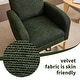 preview thumbnail 2 of 14, Accent Rocking Chair Rocking Chair with Solid Wood Legs, Upholstered Nursery Glider Rocker, Comfy Armchair with Side Pocket