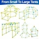 preview thumbnail 2 of 6, Glow In The Dark Tent Fort Building Kit - 202 Pack STEM Learning Toy - Construction Toy Set with 64 Rods, 36 Spheres