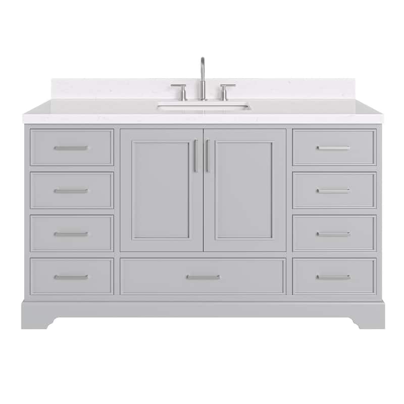 Ariel M060SCQRVO Stafford 60" Free Standing Single Basin Vanity Set - Grey
