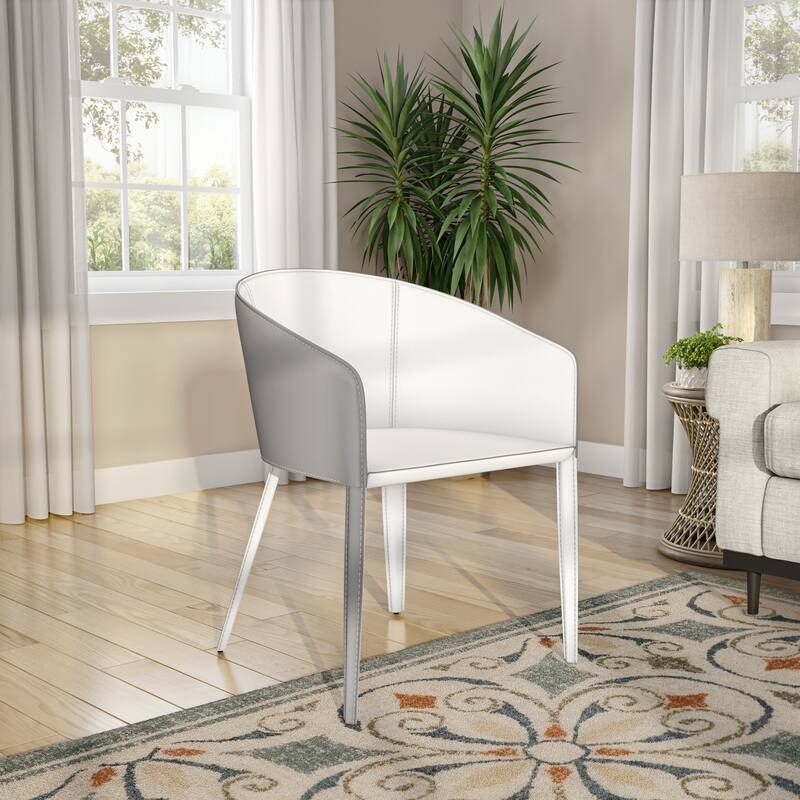 Pallas Armchair In White and Gray - Set of 1